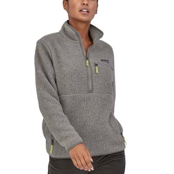 Patagonia Retro Pile Fleece Sz S In Marsupial, Salt Grey w